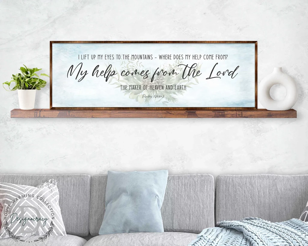 My Help Comes From The Lord PSALM 121 Bible Art Wooden Wall Art Bible Quotes