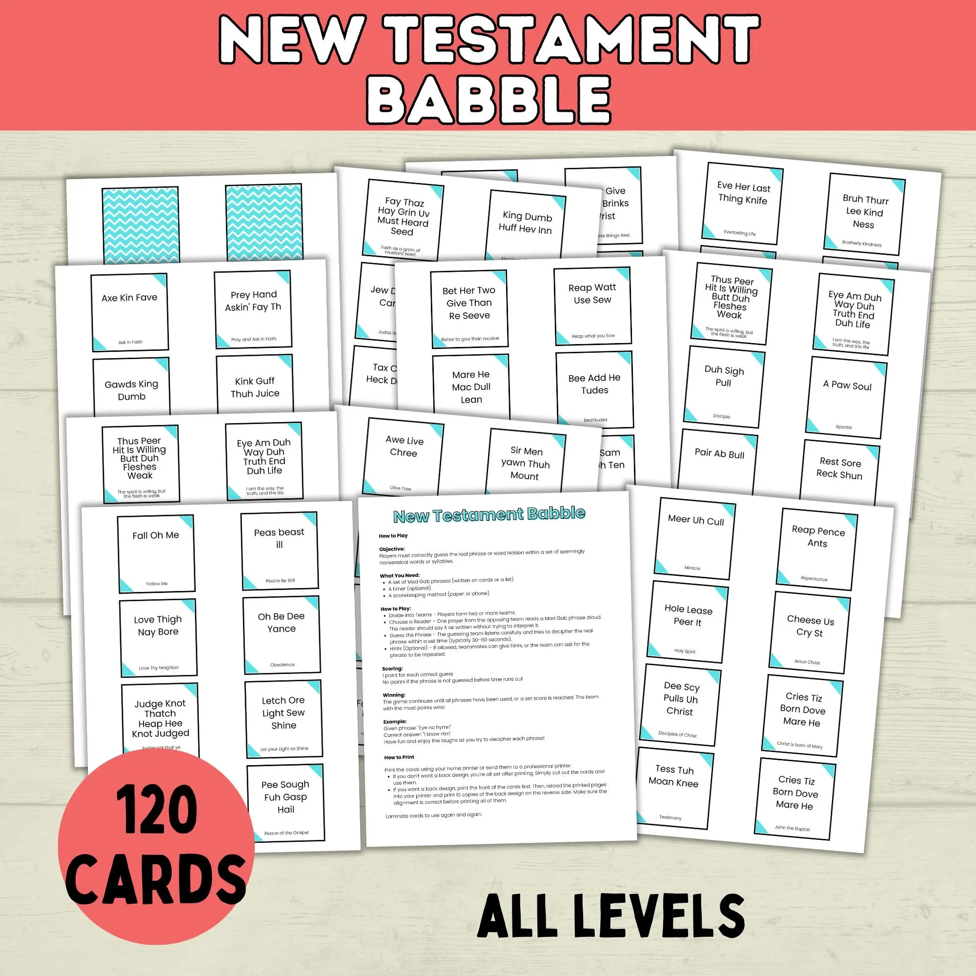 New Testament Babble Game Youth Group Bible Fun digital Download Etsy