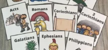 New Testament Books Of The Bible Flash Cards With Pictures For Kids Kids Bible Teacher