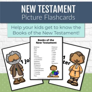 New Testament Books Of The Bible Flash Cards With Pictures For Kids Kids Bible Teacher