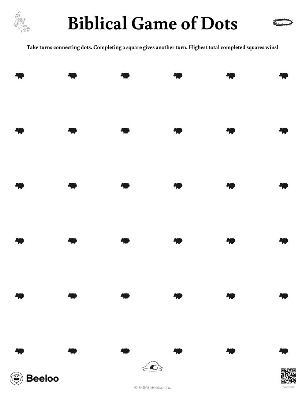 New Testament themed Dots And Boxes Games Beeloo Printable Crafts And Activities For Kids