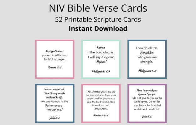 NIV Bible Verse Cards Scripture Cards For Women digital Download Etsy