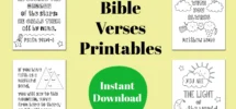 NKJV Bible Verses Coloring Pages Set Of 8 Printables Christian Orthodox Children s Bible Verses Etsy