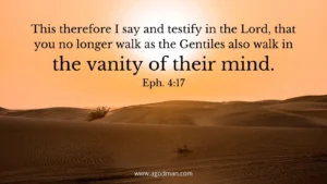 No Longer Walk In The Vanity Of Our Mind But Live The Life Of The New Man