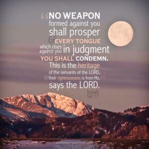 No Weapon Formed Against Me Shall Prosper Prayer