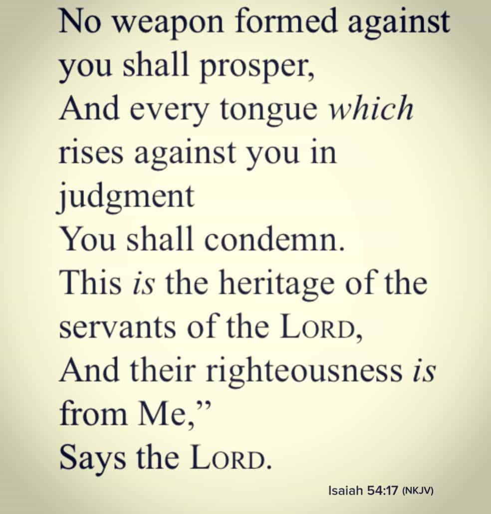 No Weapon Formed Against You Shall Prosper Sandra McCollom