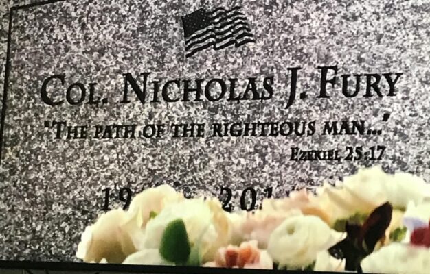 Noticed In Captain America Winter Soldier Nick Fury s Samuel L Jackson Tombstone Has The Bible Verse Sam Jackson Quotes From Pulp Fiction R MovieDetails