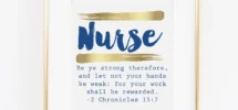 Nurse Definition Be Ye Strong Therefore Scripture Bible Quote Nursing Student Graduation Print Hospital Staff Roomdecor Retirement Etsy