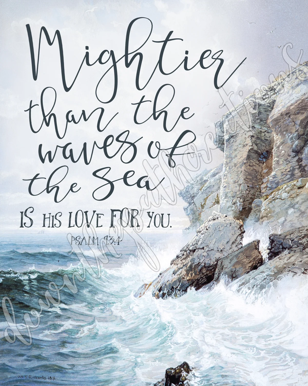 Ocean Sea Watercolor Bible Verse Bundle 4 Printable Designs Down The Path Creations