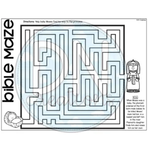 Old Testament Bible Story Mazes Kids Bible Printables PDF Etsy