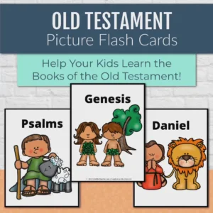 Old Testament Books Of The Bible Flash Cards With Pictures Kids Bible Teacher