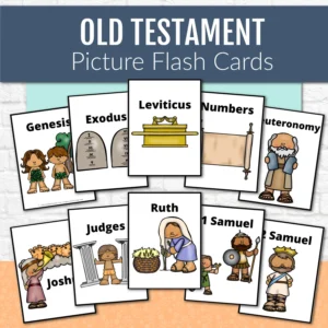 Old Testament Books Of The Bible Flash Cards With Pictures Kids Bible Teacher