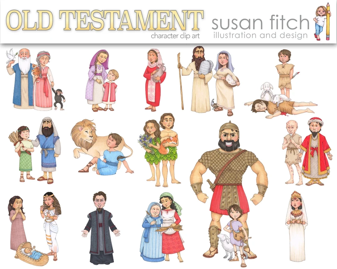 Old Testament Characters Digital Clip Art Etsy