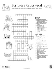Old Testament themed Crossword Puzzles Beeloo Printable Crafts And Activities For Kids