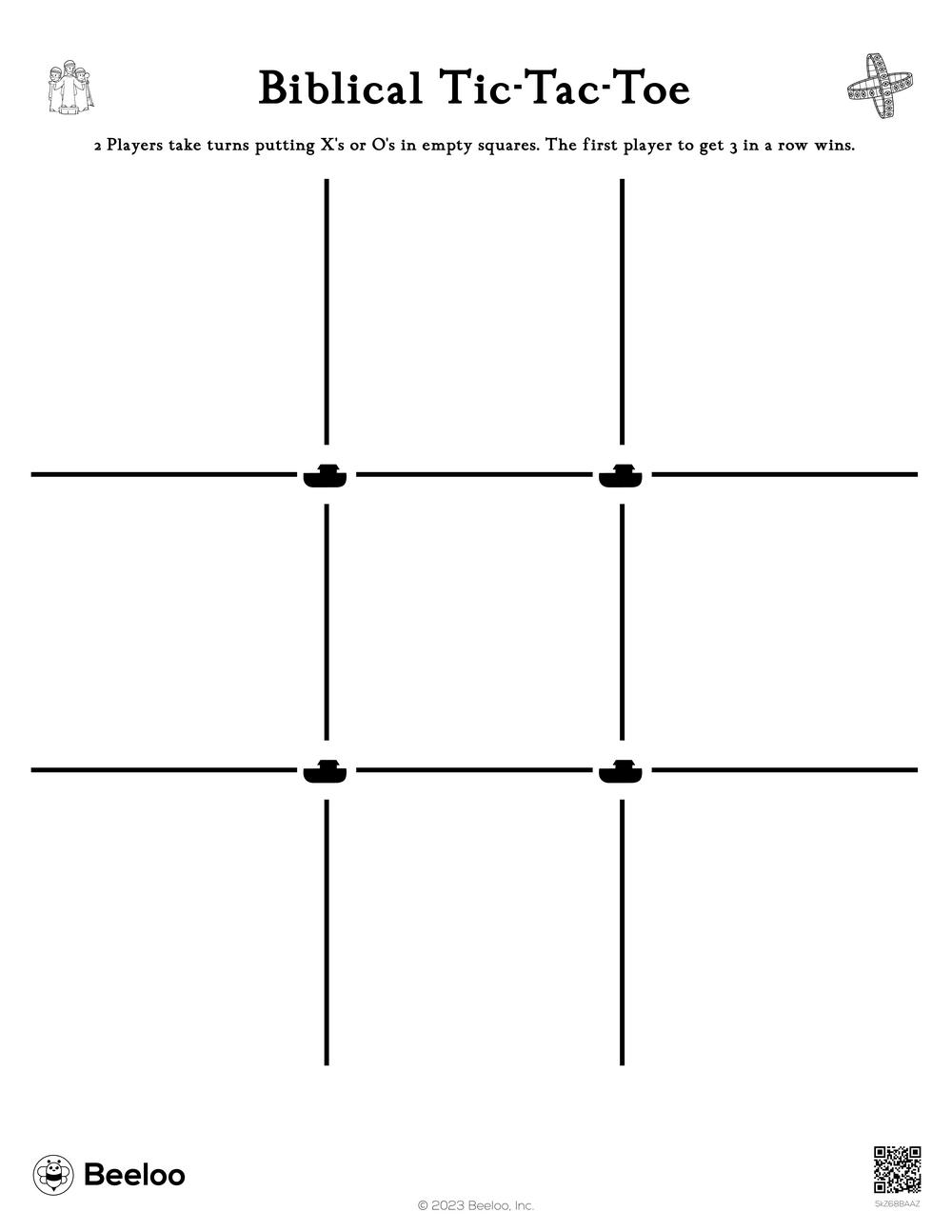 Old Testament themed Tic tac toe Games Beeloo Printable Crafts And Activities For Kids