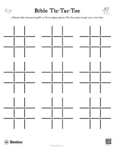 Old Testament themed Tic tac toe Games Beeloo Printable Crafts And Activities For Kids