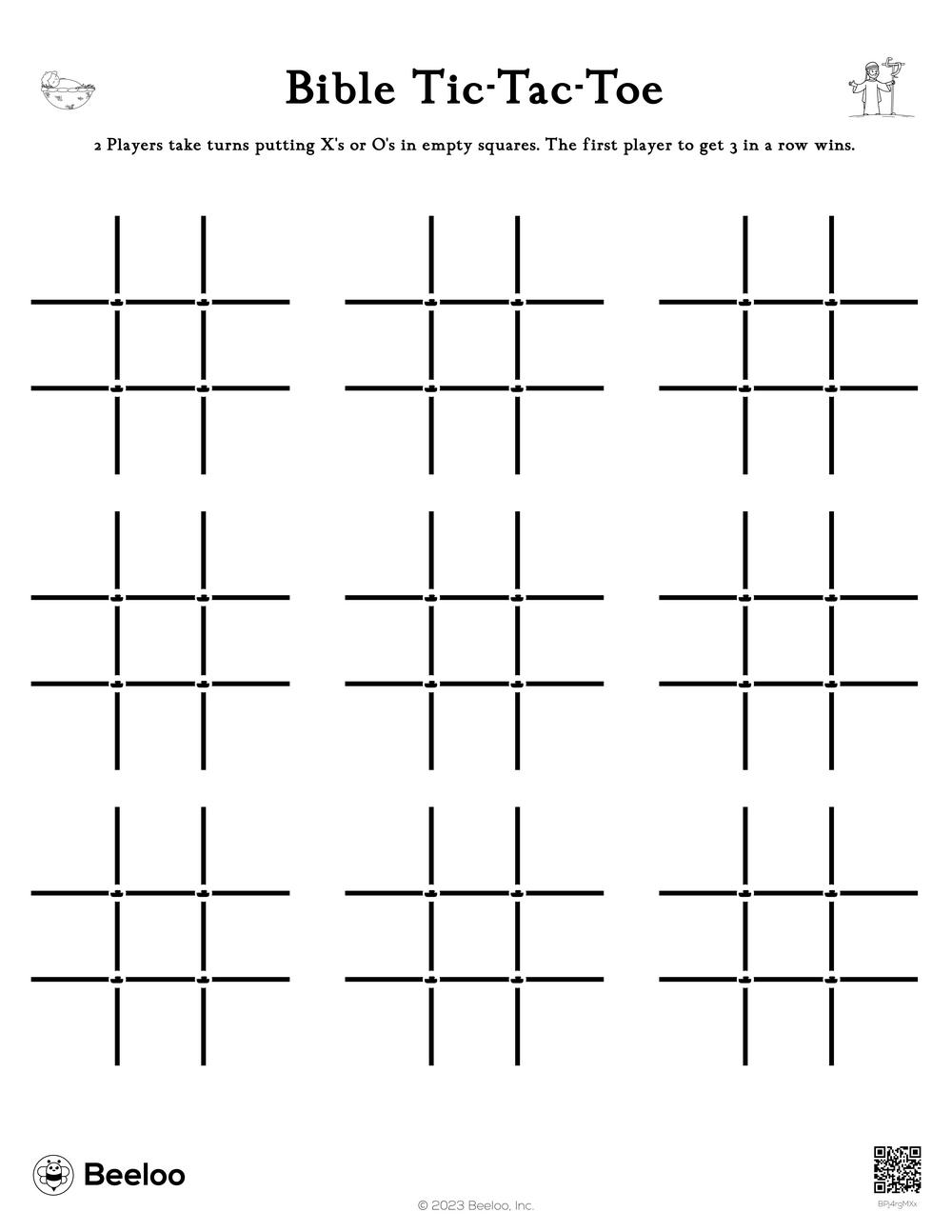 Old Testament themed Tic tac toe Games Beeloo Printable Crafts And Activities For Kids