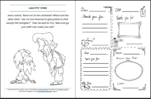 One Thankful Leper Luke 17 11 19 Printable Bible Lesson Sunday Sch Sunday School Store