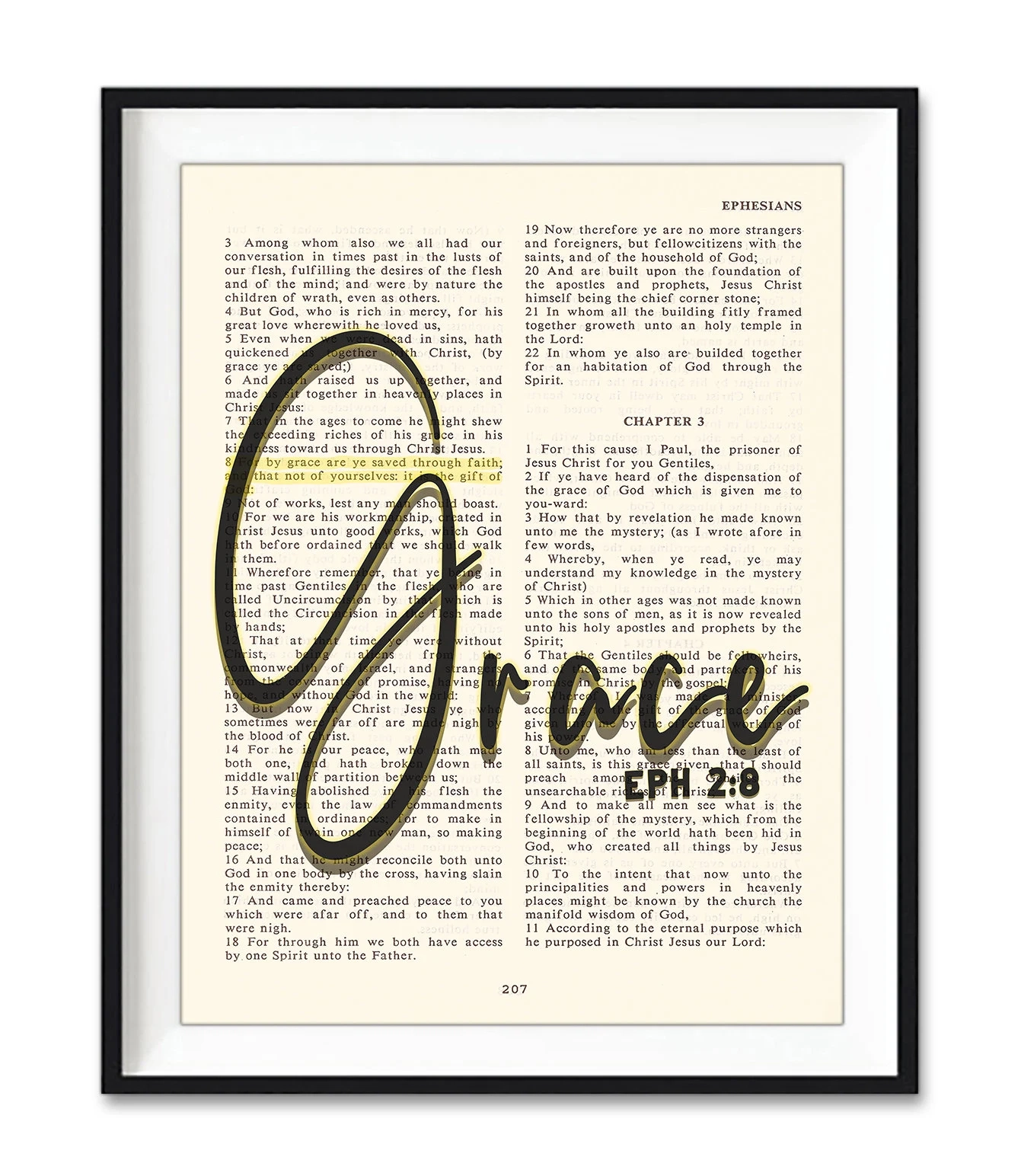 One Word Bible Verse Art Prints Set Of 4 UNFRAMED Christian Gift Hebrews 11 1 Proverbs 3 5 Ephesians 2 8 Matthew 11 28 All Sizes Etsy Finland