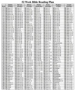 One Year Bible Reading Plan Flanders Family Home Life Worksheets Library