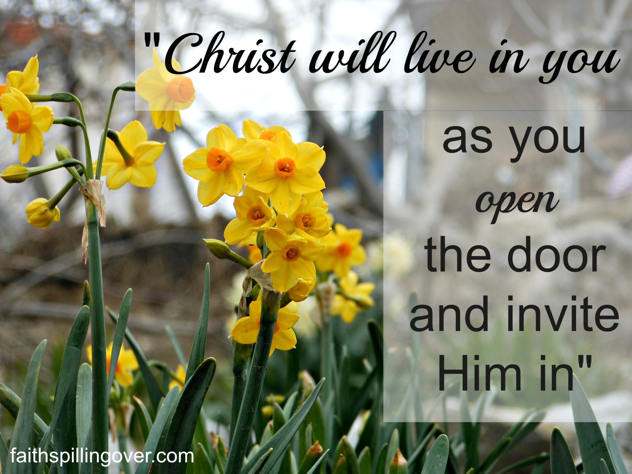 Opening The Door To More Jesus In Our Everyday Faith Spilling Over