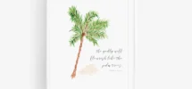 Palm Tree Bible Verse Art Print Liesel Anne Studios