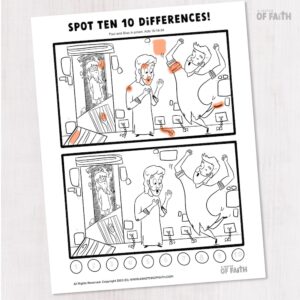 Paul And Silas Spot The Difference Easy Bible Crafts For Kids