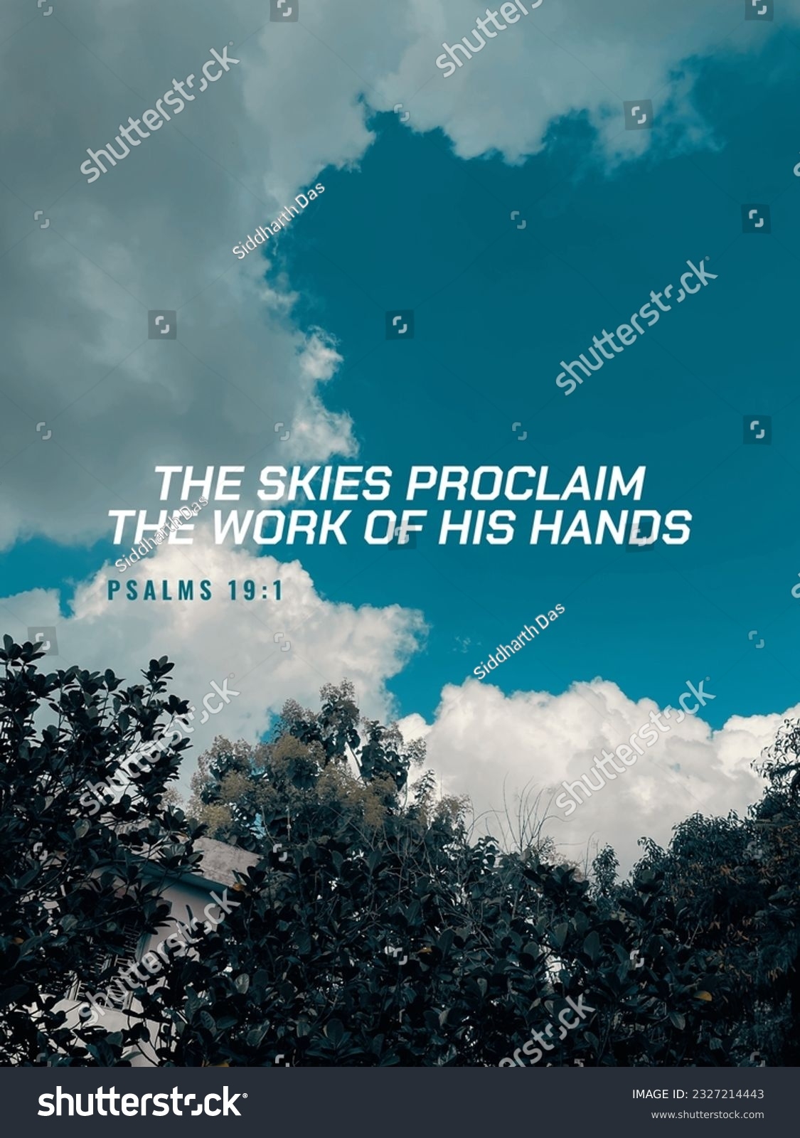 Photo Sky Clouds Bible Quote Psalms Stock Photo 2327214443 Shutterstock