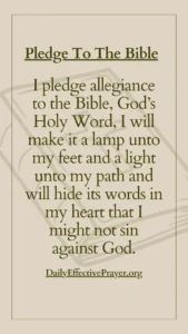 Pledge To The Bible Full Lyrics Words The Meaning Benefits