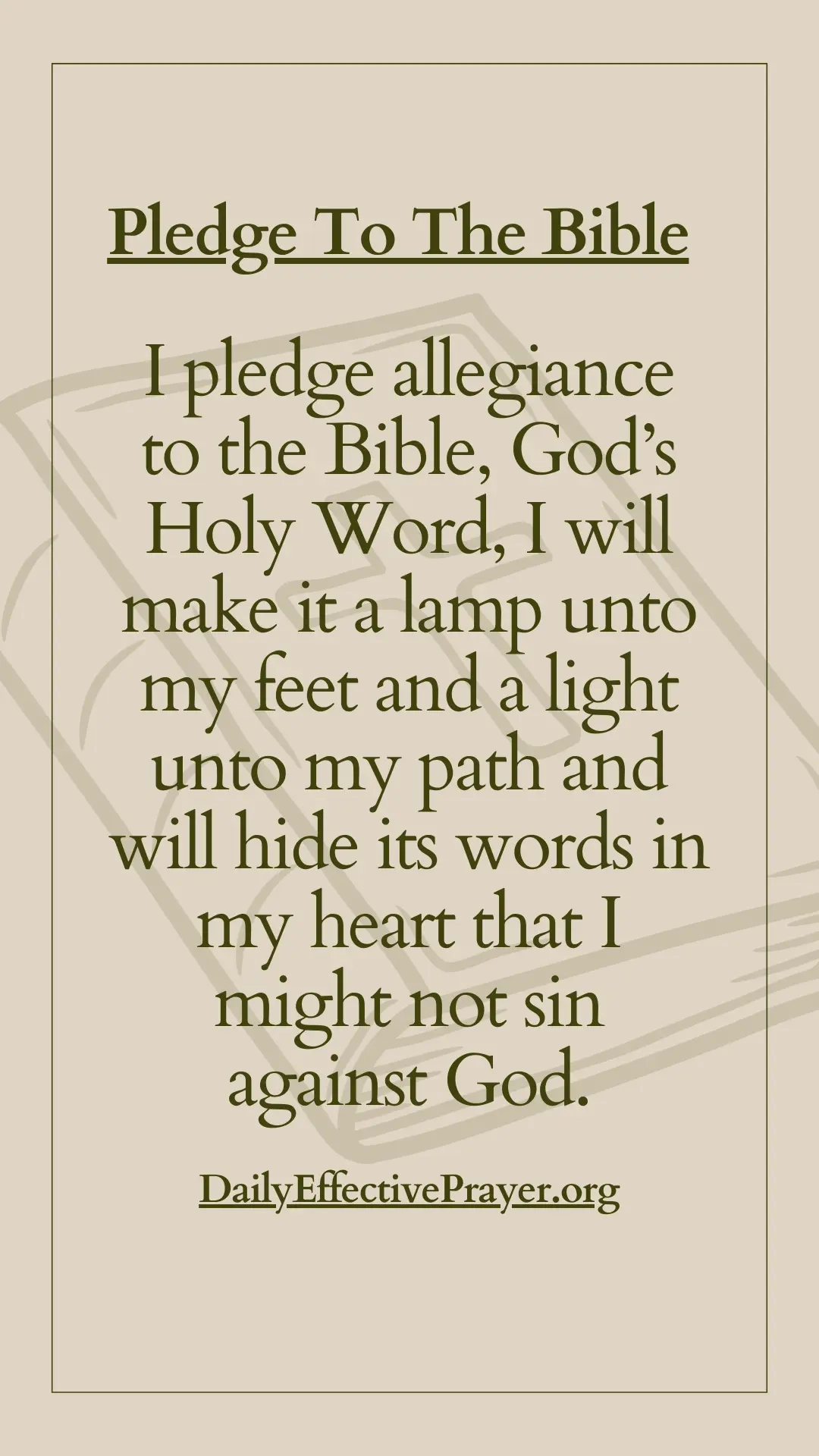 Pledge To The Bible Full Lyrics Words The Meaning Benefits 