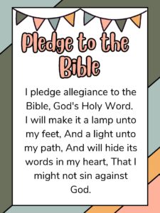 Pledge To The Bible Poster By Ms Lemon In Middle School TPT