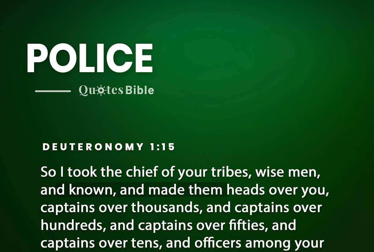 Bible Quotes For Police