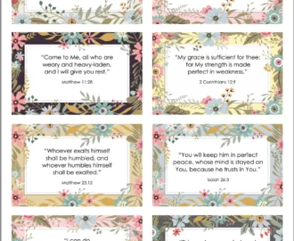 Pretty Printable Bible Memory Cards Flanders Family Home Life