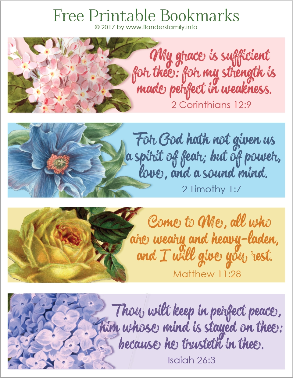 Printable Bible Passages