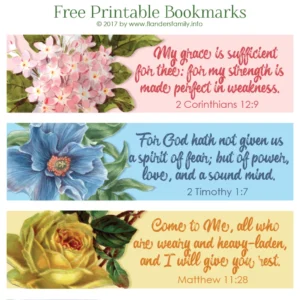 Pretty Printable Scripture Bookmarks Flanders Family Home Life