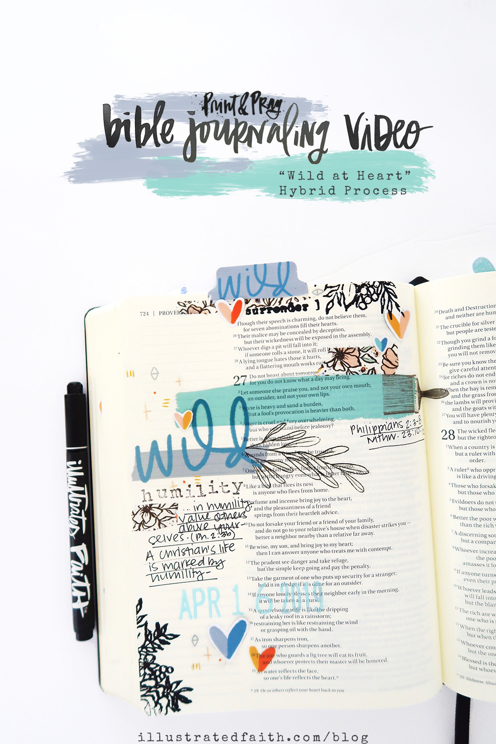 Print And Pray Bible Journaling Wild At Heart Philippians 2 3 8 Illustrated Faith