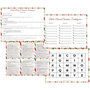 Printable Bible Based Christmas Scattergories Free Lists