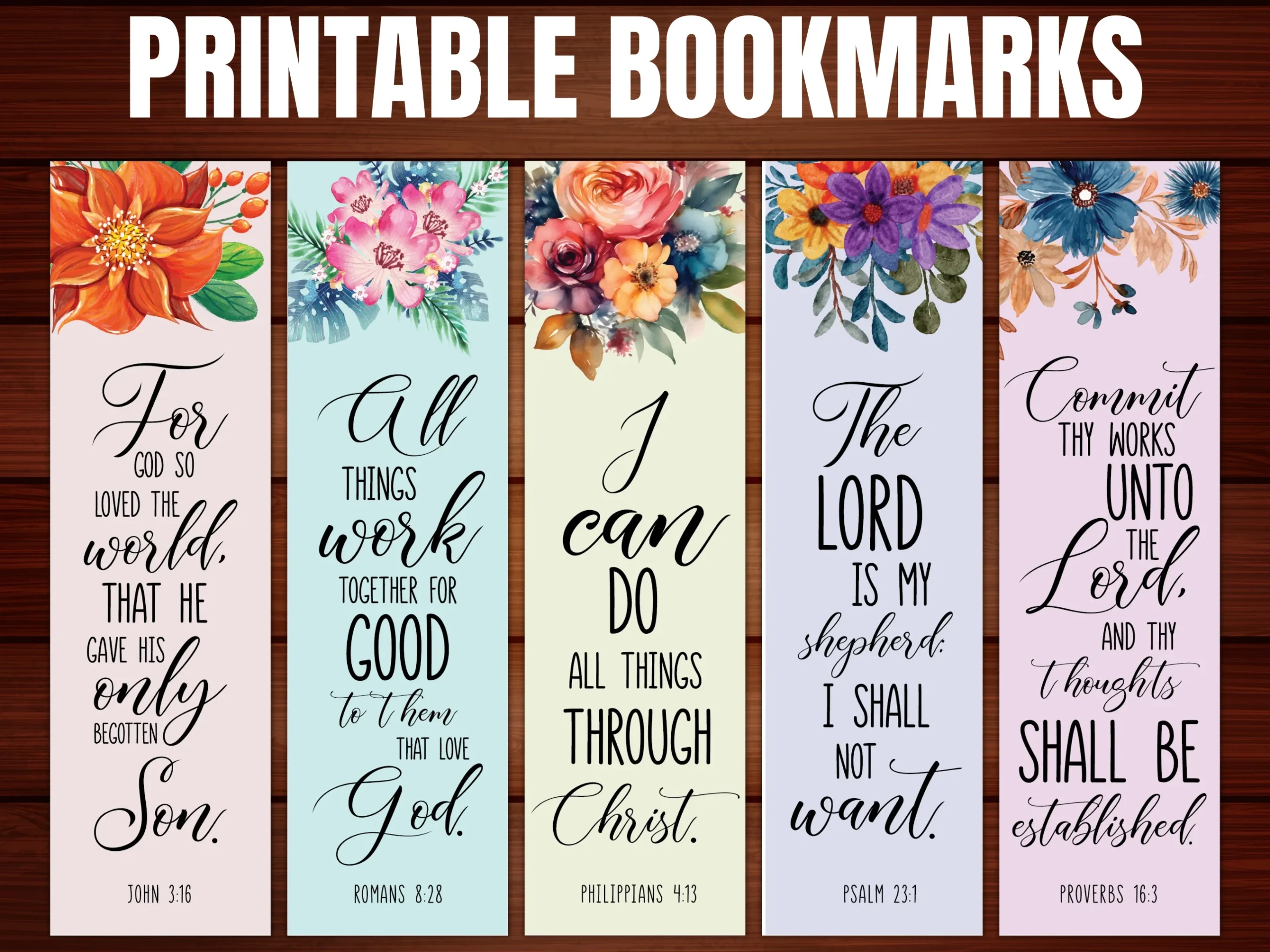 Free Printable Bible Verse Bookmark Printable