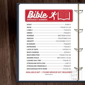 Printable Bible Emergency Numbers Chart Christian Gift PDF Download Etsy