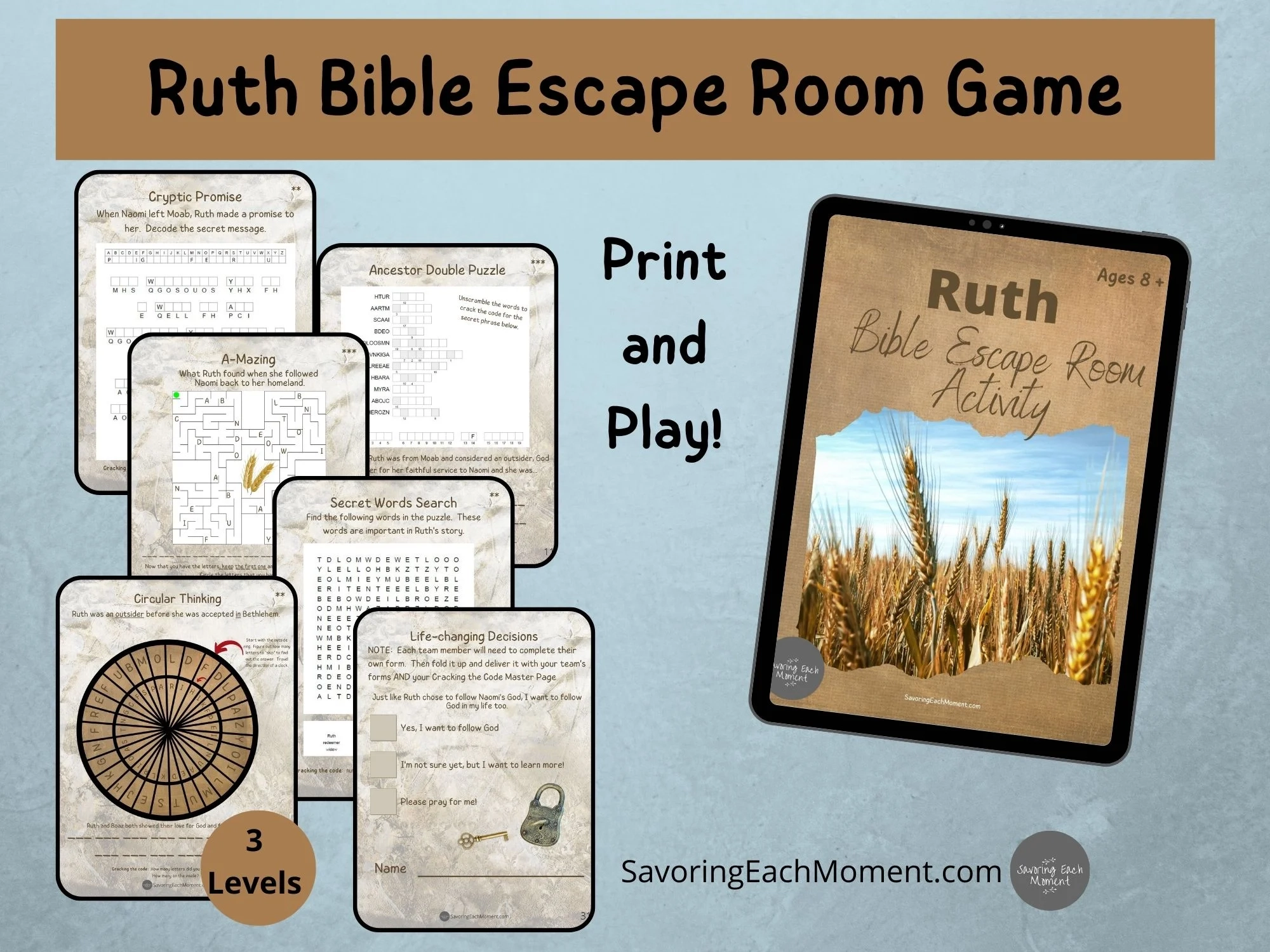 Printable Bible Escape Room Games You ll Love