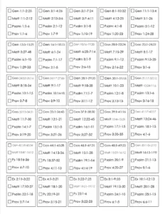 Printable Bible Reading Plan Read The Bible In One Year Etsy