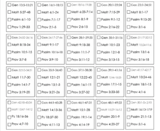 Printable Bible Reading Plan Read The Bible In One Year Etsy