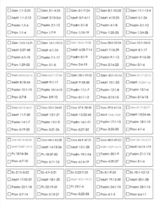 Printable Bible Reading Plan Read The Bible In One Year Etsy