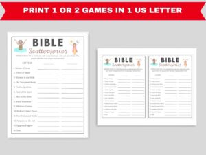 Printable Bible Scattergories Game Bible Study Group Party Game Church Games Bible Study Game Church Activity Sunday School Etsy Australia