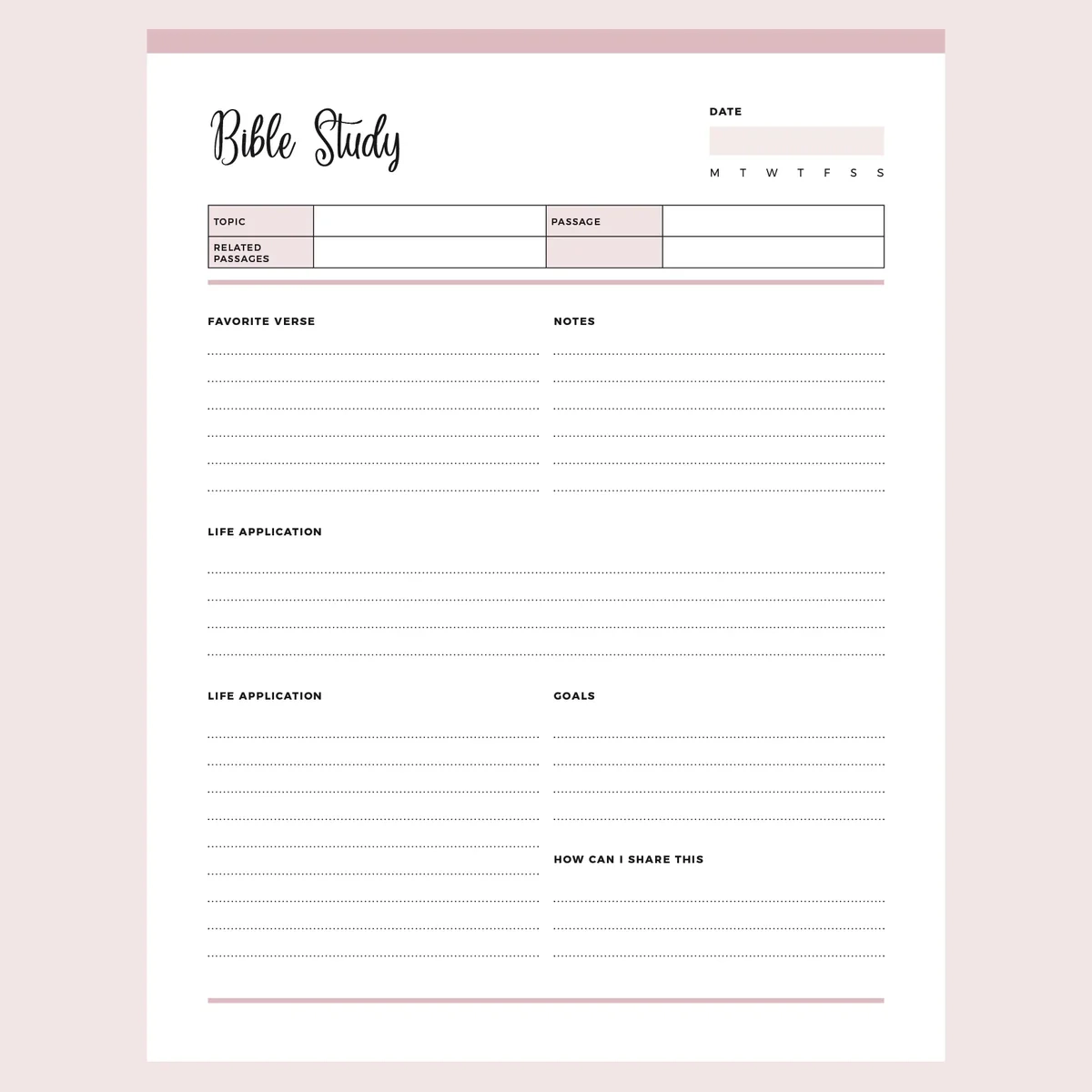 Bible Study Lessons Printable