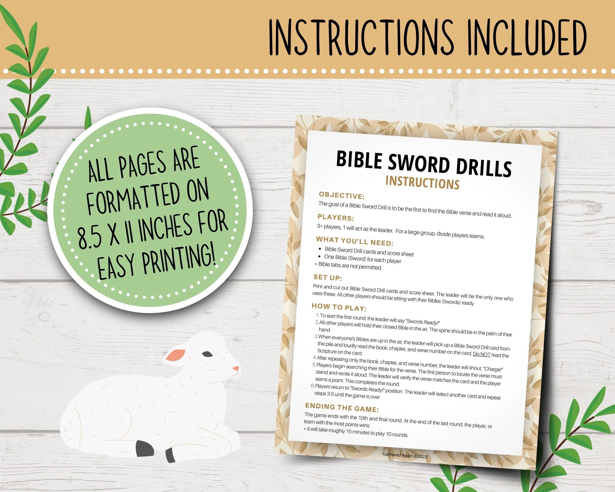 Printable Bible Drill Games