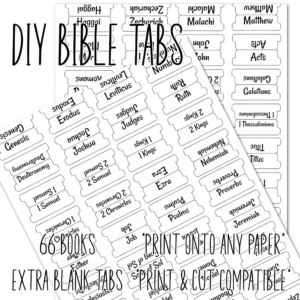 Printable Bible Tabs Font Only DIY Tabs 66 Books Rancho Font digital Download Etsy
