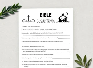 Printable Bible Trivia Jesus Trivia Questions Bible Games Fun Christian Youth Group Game Sunday School Church Study Activity Etsy Israel