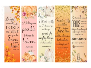 Printable Bible Verse Bookmarks Fall Watercolor Scripture Printable Gift Download God s Promises Bookmark Pumpkins Bookmark Bundle Christian Etsy