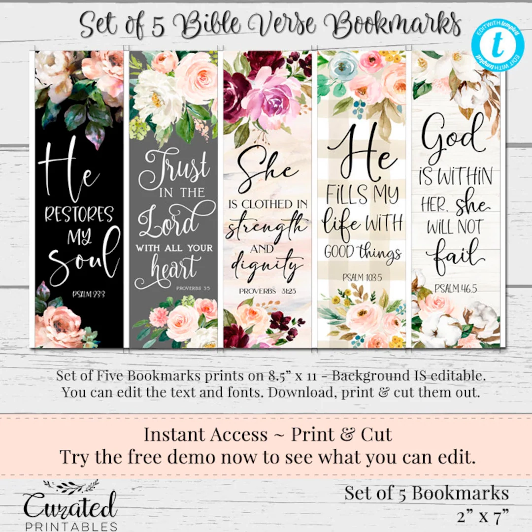 Bible Bookmark Printable